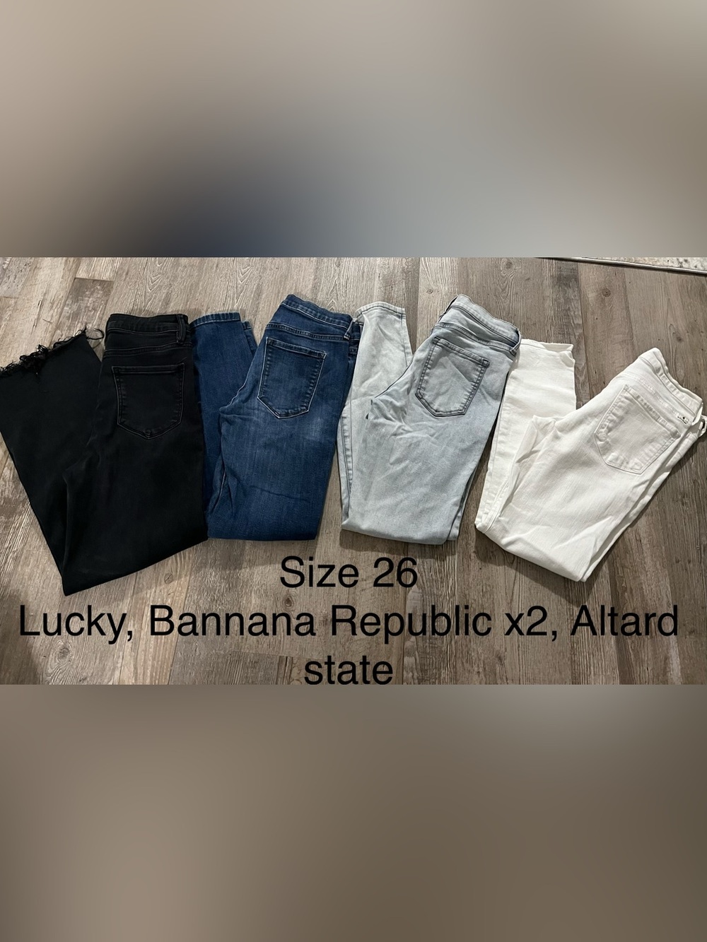 Banana Republic Women’s Skinny Jeans - Dark Blue and Light Gray